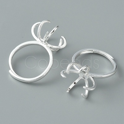 Adjustable Brass Finger Ring Components KK-WH0044-99-1