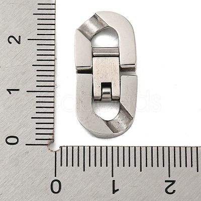 Non-Tarnish 304 Stainless Steel Fold Over Clasps STAS-B029-05C-1-1