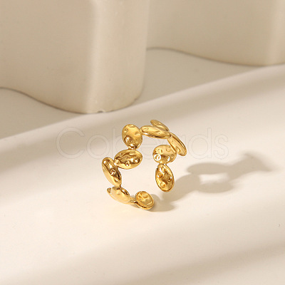 304 Stainless Steel Cuff Rings for Women CD9702-5-1