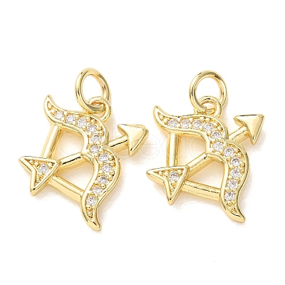 Brass Micro Pave Clear Cubic Zirconia Pendants LS-CU-E003-14G-A-1