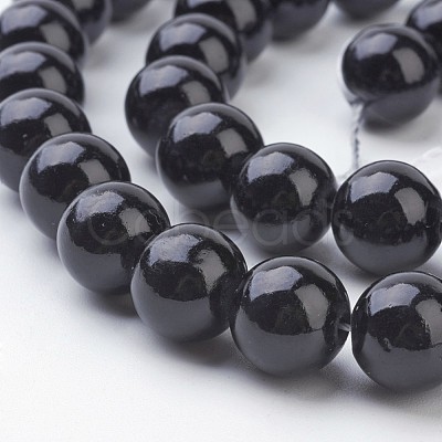 Natural Mashan Jade Round Beads Strands X-G-D263-10mm-XS32-1