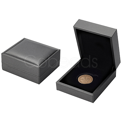 Rectangel PU Imitation Leather Coin Storage Boxes CON-WH0086-102B-01-1