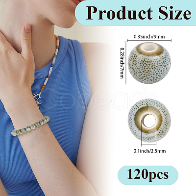 120Pcs Handmade Porcelain Beads PORC-PA0001-29A-1