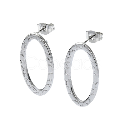 Tarnish Resistant 201 Stainless Steel Stud Earrings EJEW-K270-02P-1