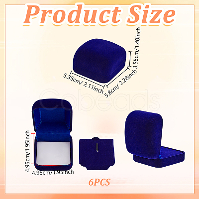 Plastic Cover with Velvet Brooch Packing Boxes VBOX-WH0012-06A-1