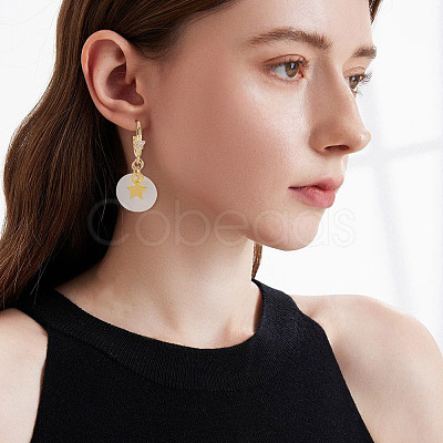 2Pcs Brass Micro Pave Clear Cubic Zirconia Hoop Earring Findings KK-TA0003-35-1