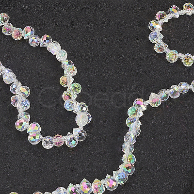 2 Strands Electroplate Glass Beads Strands EGLA-PA0001-01C-1