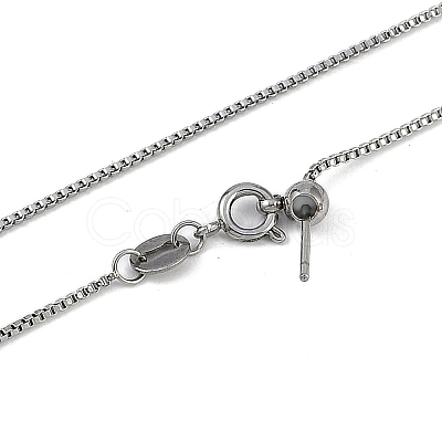 304 Stainless Steel Box Chains Necklaces LS-NJEW-H042-09P-1