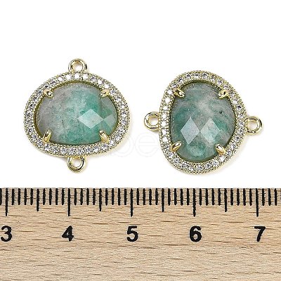 Natural Amazonite Faceted Oval Links G-B126-01G-17-1
