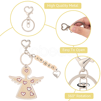 20Pcs Zinc Alloy Keychain Clasps FIND-SP0004-26P-1
