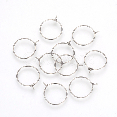 Tarnish Resistant 304 Stainless Steel Hoop Earrings STAS-R071-41-1