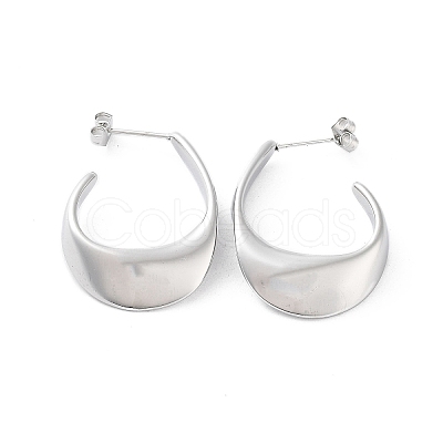 Non-Tarnish 304 Stainless Steel Twist Teardrop Stud Earrings EJEW-D095-05P-1