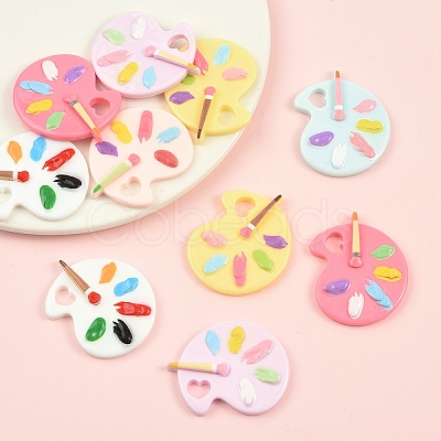 24Pcs 6 Colors Opaque Resin Pendants CRES-YW0002-74-1