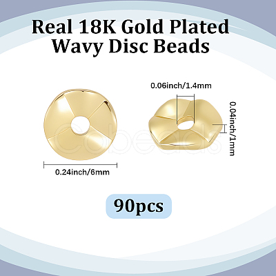 90Pcs Brass Beads KK-BBC0025-87B-1