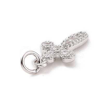 Brass Micro Pave Cubic Zirconia Charms KK-C012-41P-1