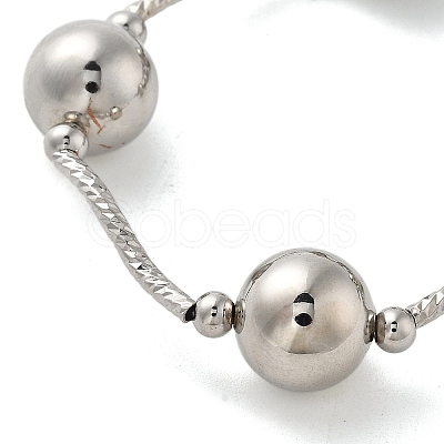 Brass Round Beaded Link Bracelets for Women LS-BJEW-S159-02A-P-1