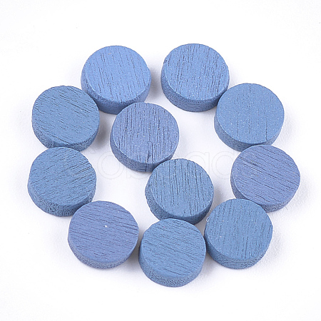 Painted Poplar Wood Cabochons WOOD-T021-25B-1