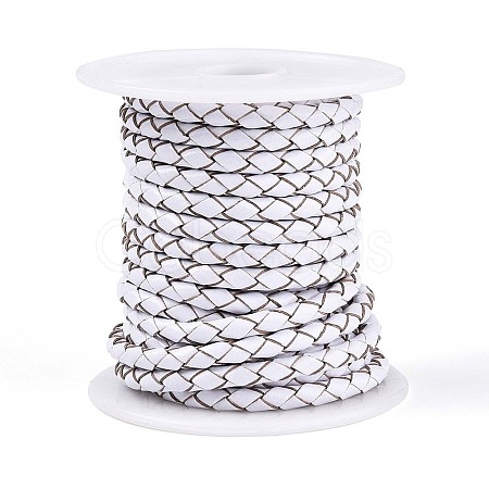 Hollow Braided Cowhide Leather Cord NWIR-ZX002-01C-1