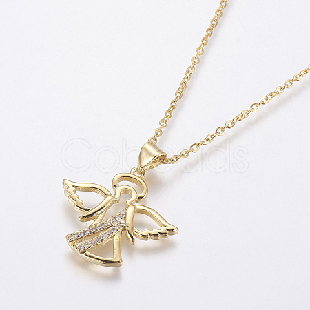 304 Stainless Steel Chain Necklaces NJEW-O108-43G-1