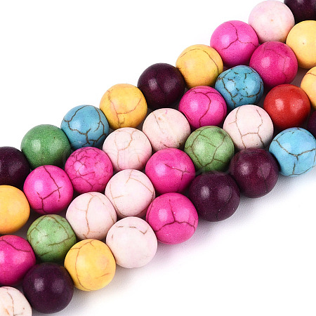 Synthetic Turquoise Beads Strands G-N352-04B-1