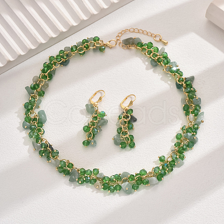 Fashionable Vintage Glass Jewelry Set QY6308-1