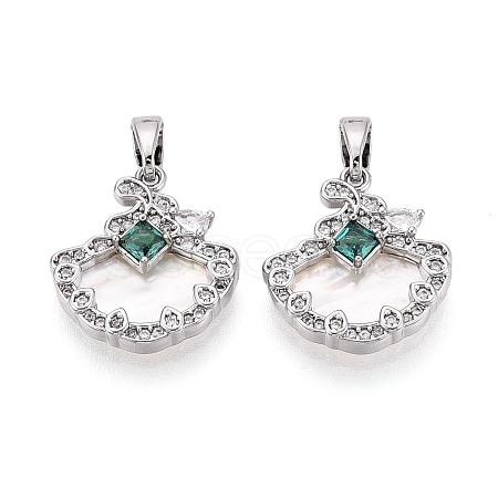 Natural White Shell Pendants KK-N287-24P-1