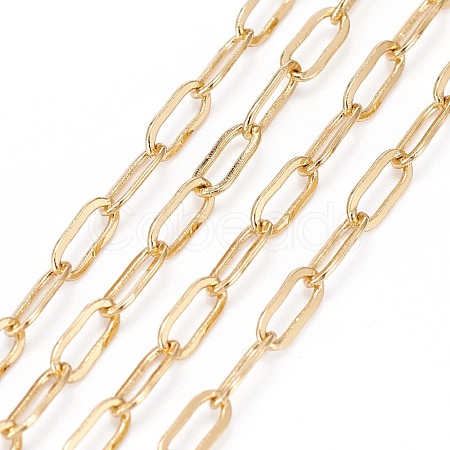 3.28 Feet Soldered Brass Paperclip Chains X-CHC-G005-06G-1