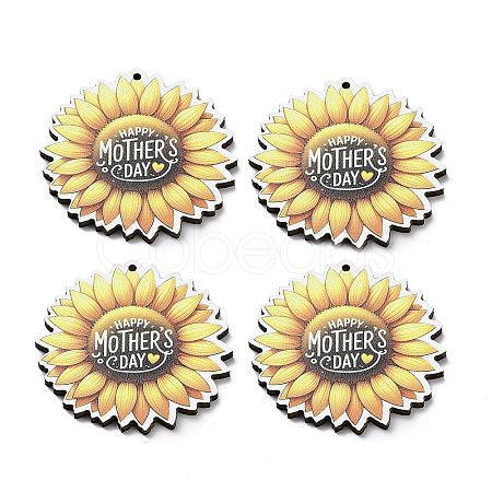 Momther's Day Wooden Pendants WOOD-I012-01I-1