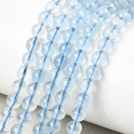 Natural Aquamarine Beads Strands G-G344-A07-4mm-1
