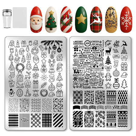 304 Stainless Steel DIY Nail Art Templates MRMJ-WH0117-011-1