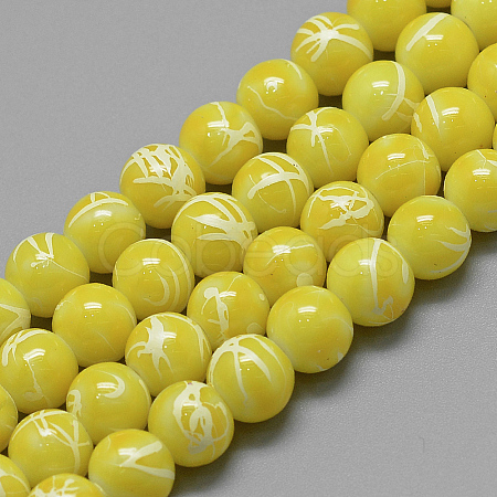 Drawbench Glass Beads Strands DGLA-S115-4mm-L06-1