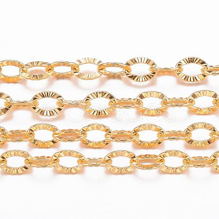 Ion Plating(IP) 304 Stainless Steel Textured Cable Chains CHS-H007-05G-1
