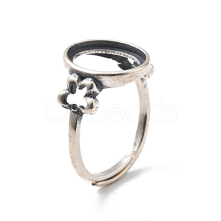 Adjustable 925 Sterling Silver Ring Components STER-C011-08AS-1