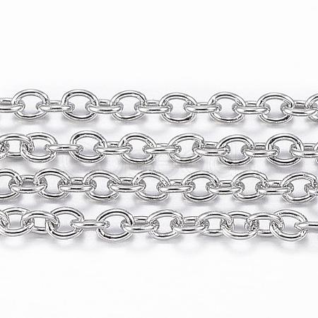 Tarnish Resistant 304 Stainless Steel Cable Chains CHS-H009-04P-1