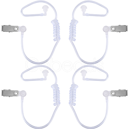 5Pcs PVC Plastic Replacement Acoustic Coil Tube with Earbuds KY-BBC0001-04-1