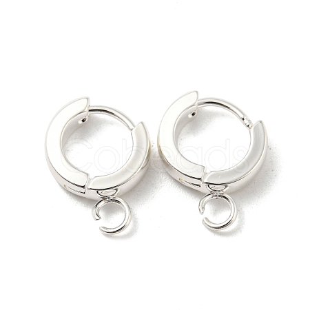 201 Stainless Steel Huggie Hoop Earrings Findings STAS-A167-01L-S-1