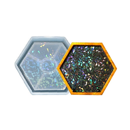 Silicone Laser Effect Cup Mat Molds X-DIY-C061-03A-1