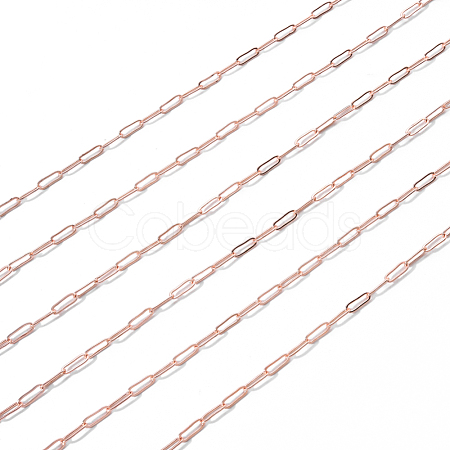 Brass Paperclip Chains CHC-T008-07RG-1