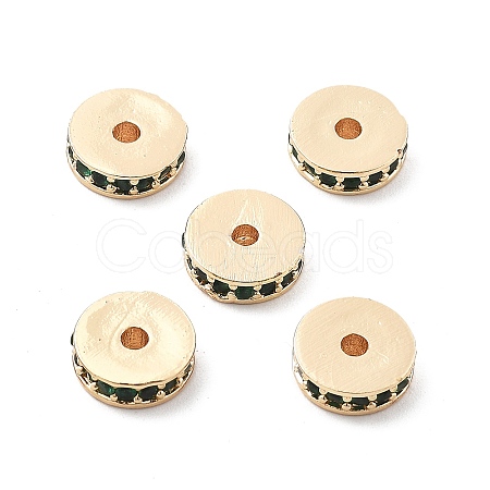 Brass Micro Pave Cubic Zirconia Beads KK-R216-15KCG-02-1