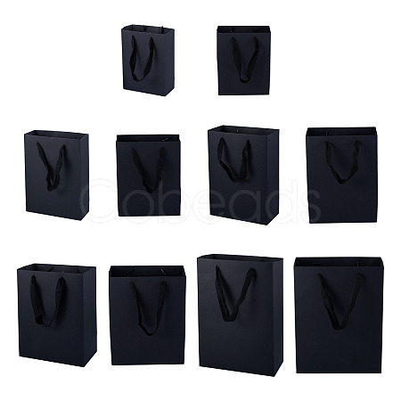 10Pcs 5 Sizes Kraft Paper Gift Shopping Bags Set ABAG-TA0002-23D-1