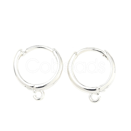 Brass Hoop Earring Findings KK-G557-11S-1