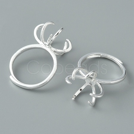 Adjustable Brass Finger Ring Components KK-WH0044-99-1