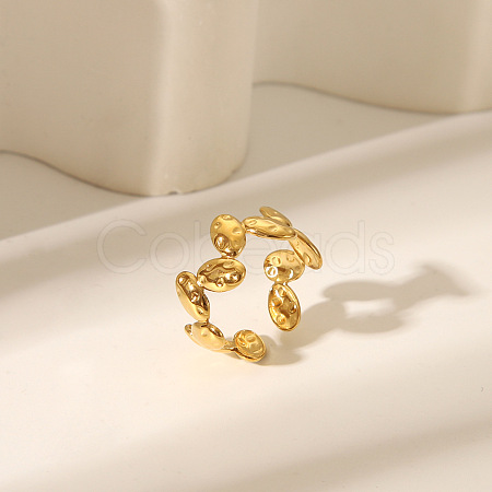 304 Stainless Steel Cuff Rings for Women CD9702-5-1