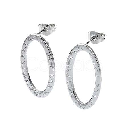 Tarnish Resistant 201 Stainless Steel Stud Earrings EJEW-K270-02P-1