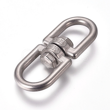 304 Stainless Steel Double Eye Swivel Clasps LS-STAS-WH0014-40-1