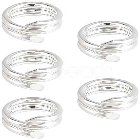 5Pcs 925 Sterling Silver Split Jump Rings STER-BBC0009-45A-1