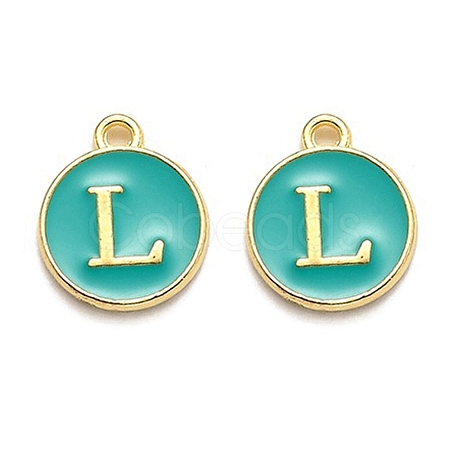 Golden Plated Alloy Enamel Charms LS-ENAM-Q437-15L-1
