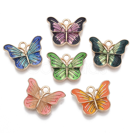 Alloy Enamel Pendants PALLOY-R119-05-1
