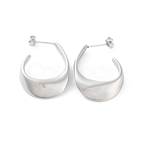 Non-Tarnish 304 Stainless Steel Twist Teardrop Stud Earrings EJEW-D095-05P-1