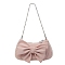 Women's Bowknot Imitation Leather Crossbody Bag, Shoulder Bag with Chain, Misty Rose, 23x12x5cm